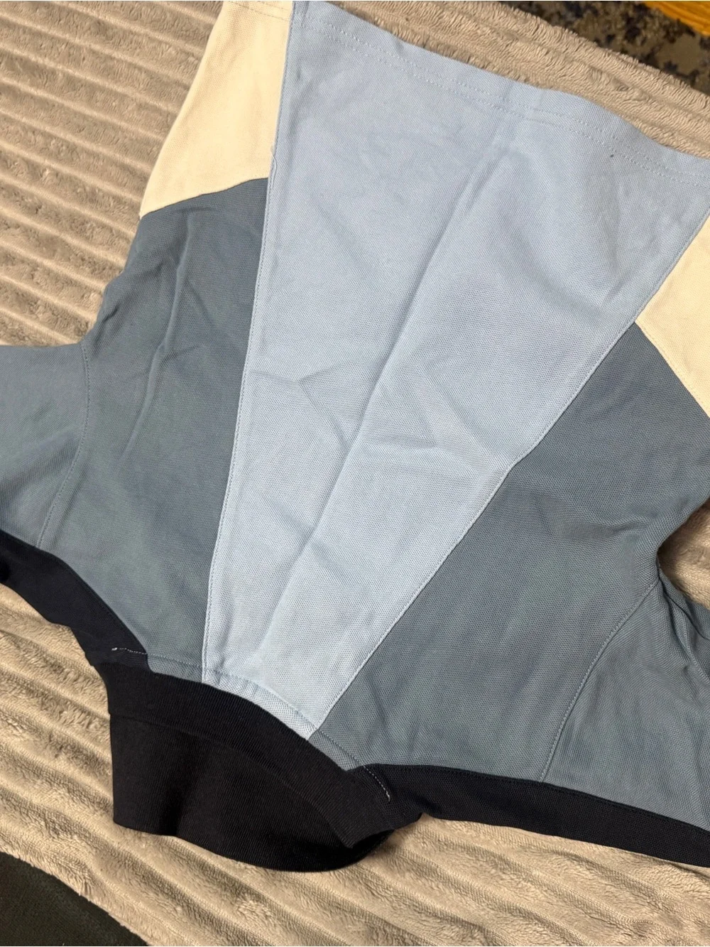 Kith Colorblocked Polo & Shorts Set in Light Blue, Navy, and Cream